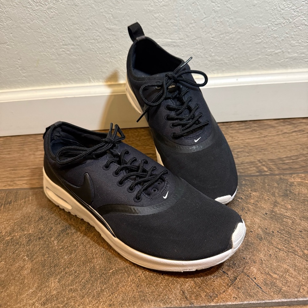 Nike Air Max Thea Ultra - Black and White tennis Shoes - Size 8